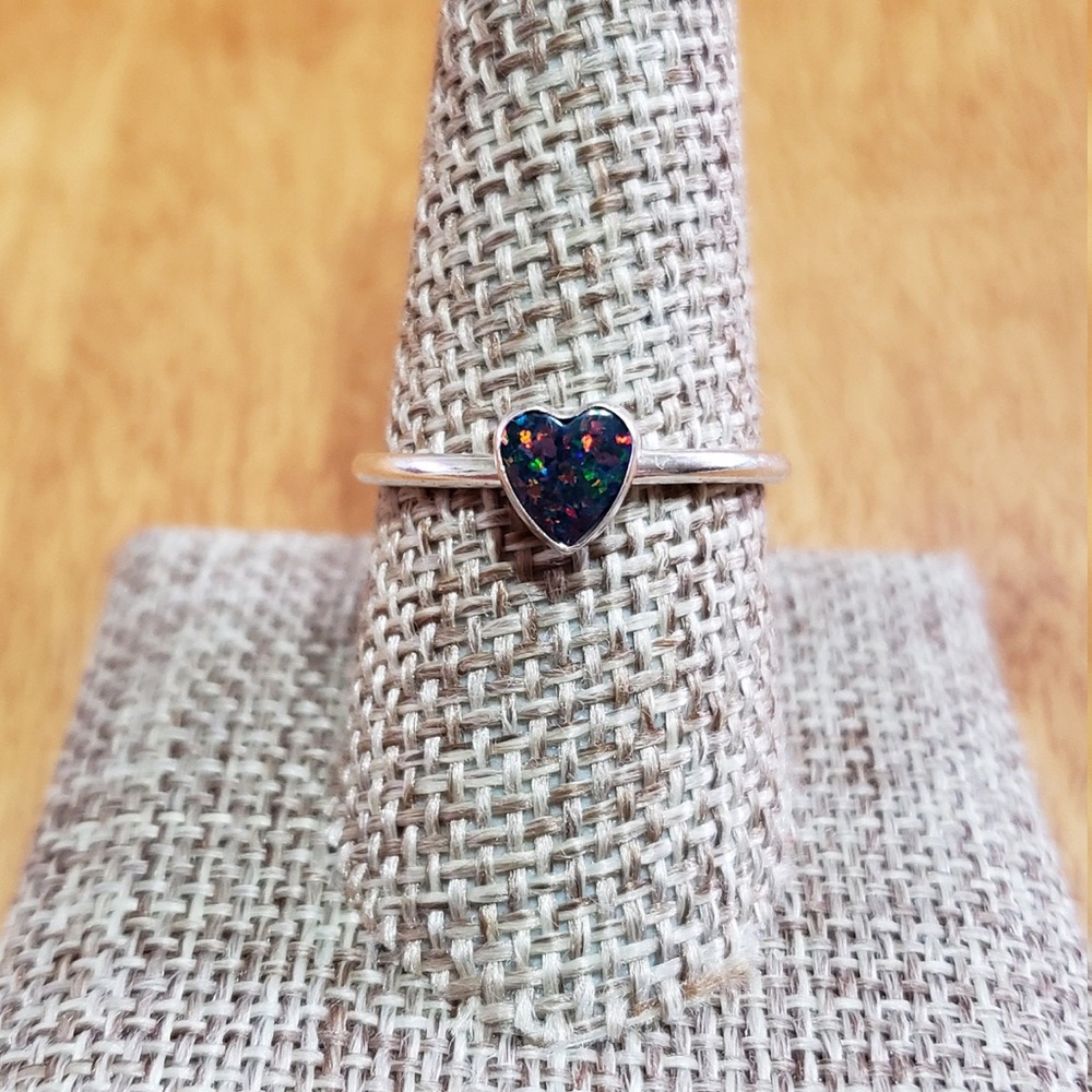 Sterling Silver Fire Opal Ring